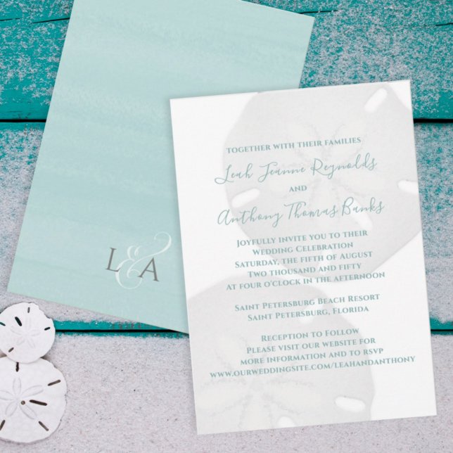 Invitación Elegante acuarela de arena tropical (Subido por el creador)