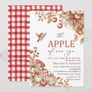 Invitación Elegante acuarela de la Apple de nuestro Baby Show