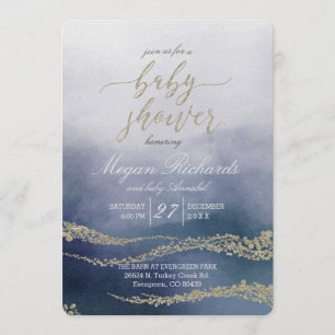 Invitación Elegante acuarela en Surf Baby Shower Invitati