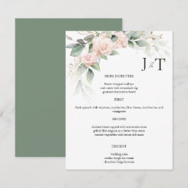 Invitación Elegante acuarela Eucalyptus Boda Menus