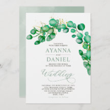 Elegante acuarela Eucalyptus Greenery Boda