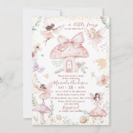 Invitación Elegante acuarela Fairy Wildflower Garden Baby S