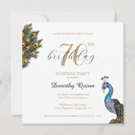 Invitación Elegante acuarela Fiesta de cumpleaños sorpresa de