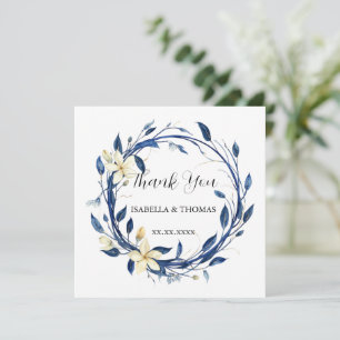 Invitación Elegante acuarela Flor azul Lirio Floral Botánico