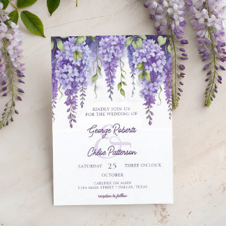 Invitación Elegante acuarela Floral Boda botánico