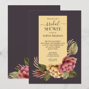 Invitación Elegante acuarela Floral Bridal Shower
