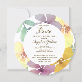 Invitación Elegante acuarela Floral Bridal Shower
