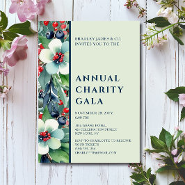 Invitación Elegante acuarela Floral Charity Event Gala Fiesta