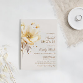 Invitación Elegante acuarela Floral Delicada Ducha Bridal
