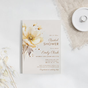 Invitación Elegante acuarela Floral Delicada Ducha Bridal