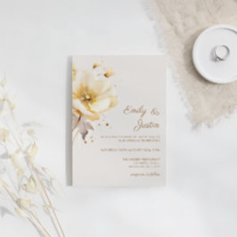 Invitación Elegante acuarela Floral Delicado Boda