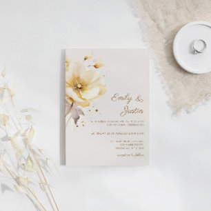 Invitación Elegante acuarela Floral Delicado Boda