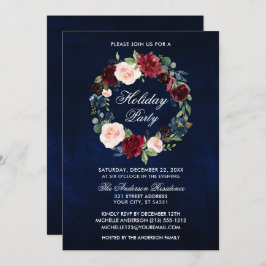 Invitación Elegante acuarela Floral fiesta de feriado de invi