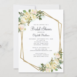 Invitación Elegante acuarela Floral Foilage Bridal Shower