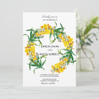 Invitación Elegante acuarela floral moderna