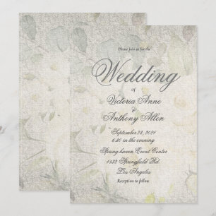 Invitación Elegante acuarela floral Rústica Boda de cosecha