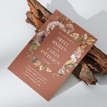 Elegante acuarela floral terracota dulce 16