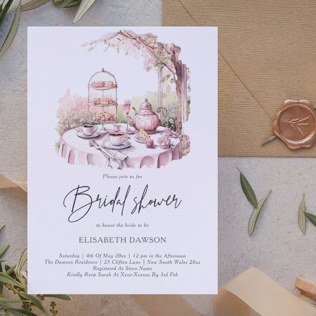 Invitación Elegante acuarela Garden Bridal Shower (Subido por el creador)