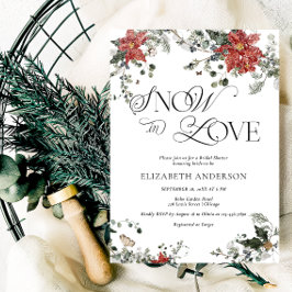 Invitación Elegante acuarela invierno Floral Bridal Shower