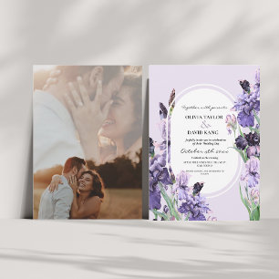 Invitación Elegante acuarela Iris Boda