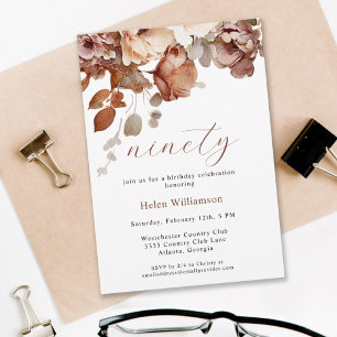 Invitación Elegante acuarela Jardín Floral 90