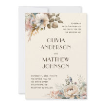 Elegante acuarela jardín suave boda floral