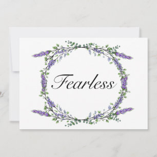 Invitación Elegante acuarela Lavanda Eucalipto Sin miedo 