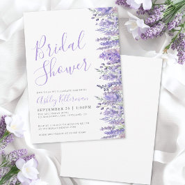 Invitación Elegante acuarela Lavanda Floral Bridal Ducha