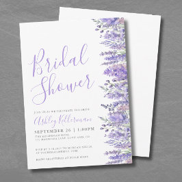 Invitación Elegante acuarela Lavanda Floral Bridal Ducha