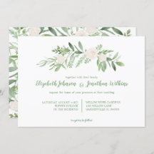 Elegante acuarela marfil Rosa Boda Ceremonia