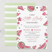 Elegante acuarela Melon Baby Shower