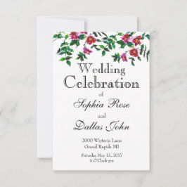 Invitación Elegante acuarela moderna flores silvestres de col