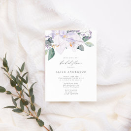 Invitación Elegante acuarela Orquídeas Verdor Ducha Nupcial