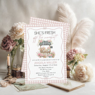 Invitación Elegante acuarela recién salida del mercado Zapat