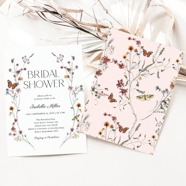 Invitación Elegante acuarela rosa Floral Bridal Shower (Subido por el creador)