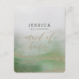 Invitación Elegante acuarela será mi empleada de honor