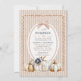 Invitación Elegante acuarela Un pequeño boho de calabaza bebé