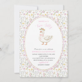 Invitación Elegante acuarela Un tonto de segundo cumpleaños B