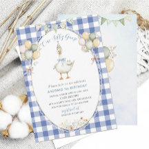 Elegante acuarela Una tonta gansa de primer cumple