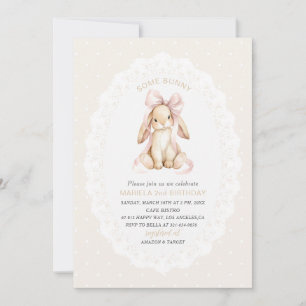 Invitación Elegante acuarela Uno Cumpleaños 2 años alguna con