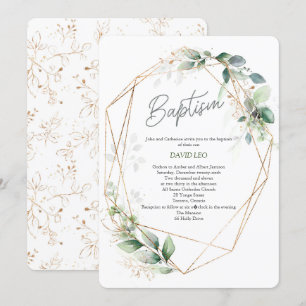 Invitación Elegante, acuarela, vegetación, cristalización