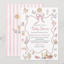 Elegante acuarela Whimsical Summer Doodles Baby