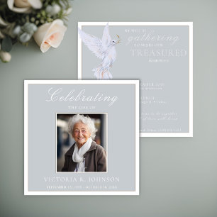 Invitación Elegante acuarela White Dove Celebración de la Vid