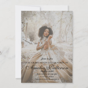 Invitación Elegante afición con la celebración de la graduaci