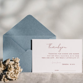 Invitación Elegante Agradecimiento de Boda Minimalista