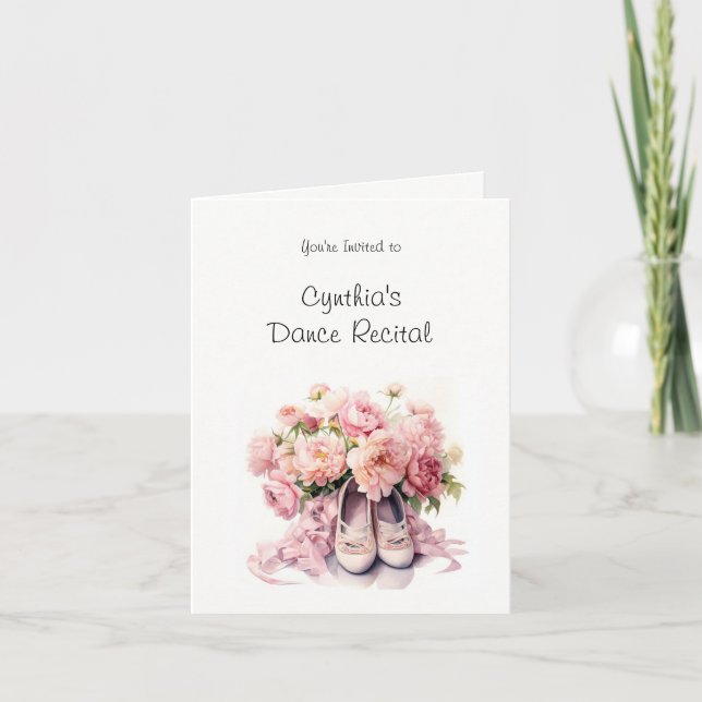 Invitación elegante al recital de baile de ballet (Anverso)