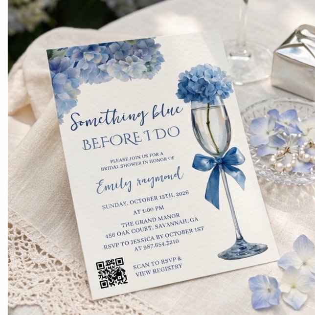 Invitación Elegante algo azul fiesta de boda  (Subido por el creador)
