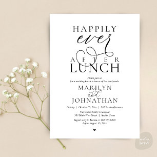Invitación Elegante Almuerzo de Boda Feliz para Siempre