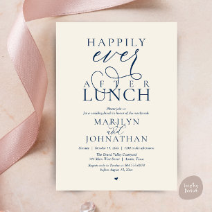 Invitación Elegante Almuerzo de Boda Feliz para Siempre