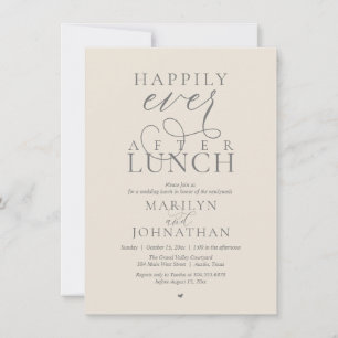 Invitación Elegante Almuerzo de Boda Feliz para Siempre